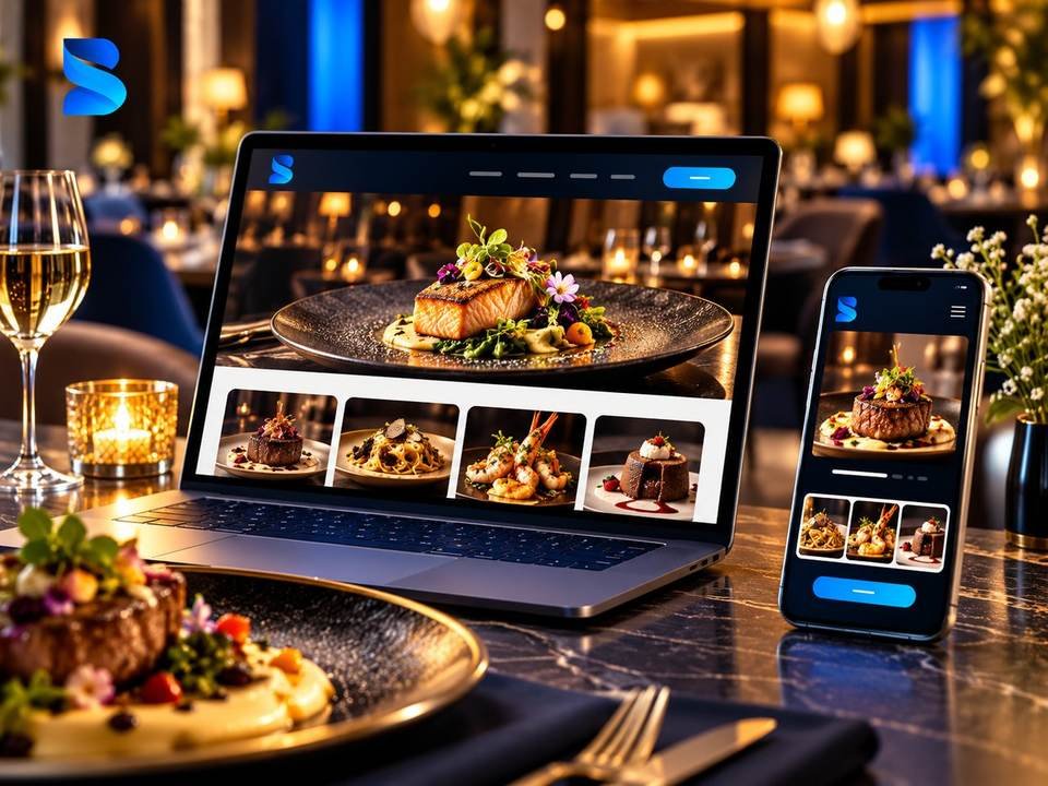 Ejemplo de diseño web profesional para restaurantes creado por BuscoWeb