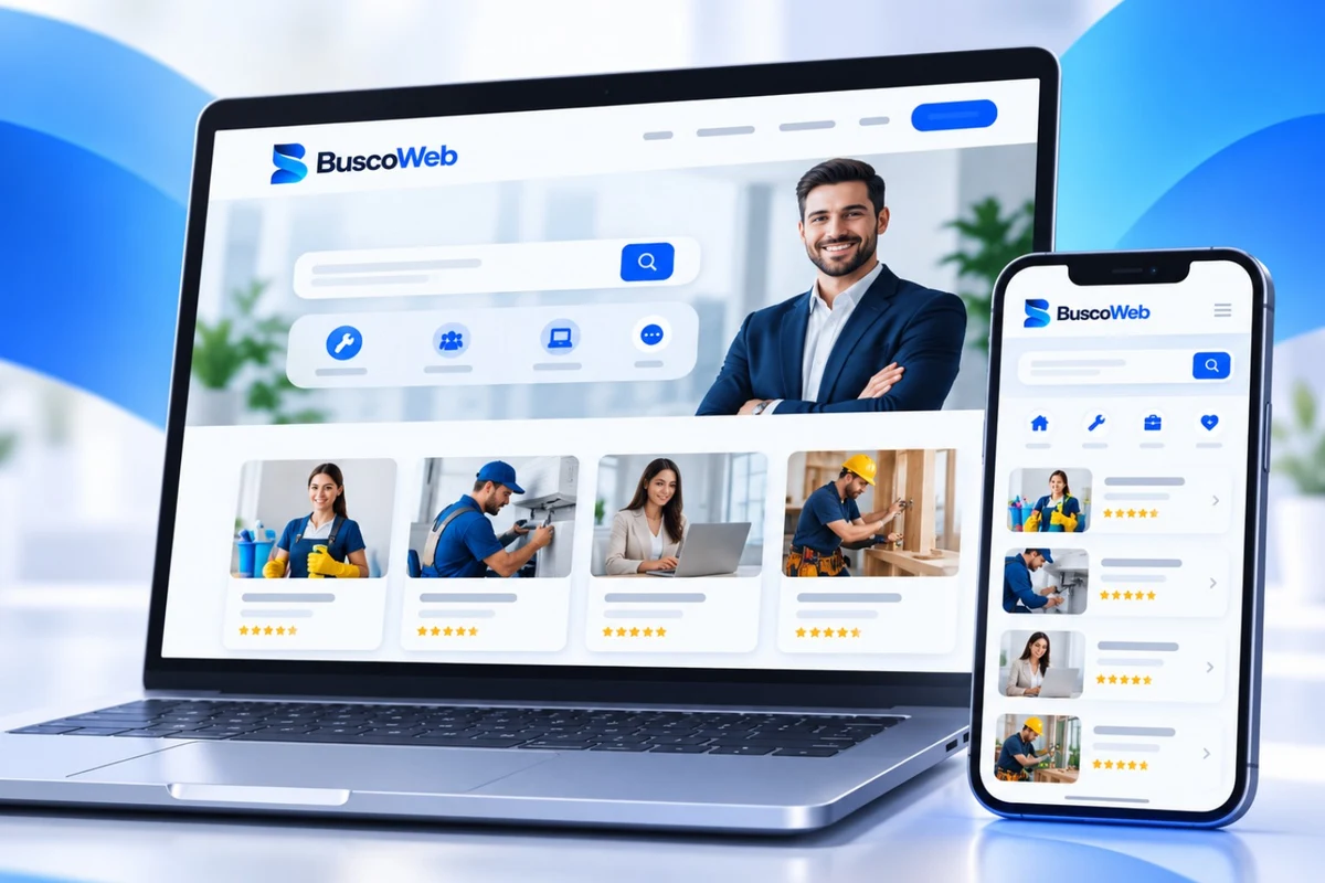 Web profesional para empresa de servicios creada por BuscoWeb