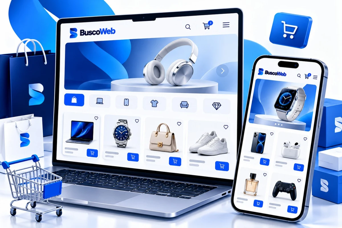 Web profesional para tienda online creada por BuscoWeb